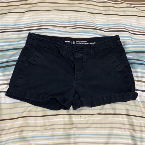 Black Skinny Boyfriend Shorts - Picture 1 of 2